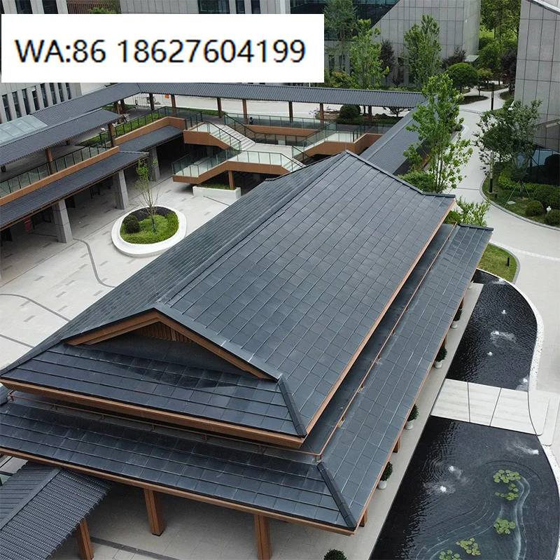 Фото Солнечная фотоэлектрическая плитка для балконов BIPV, CdTe, двойное стекло, 18 Вт, эффективность, 300x400 мм, ячейка 370x480 мм, легкая панель №1