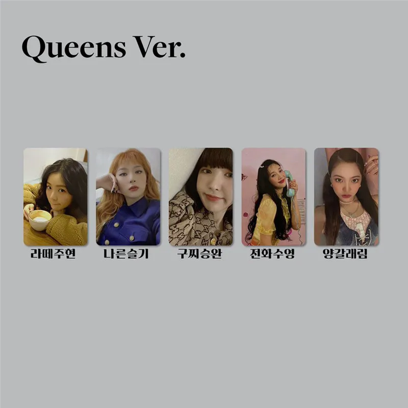 5 шт./компл. группа KPOP красный бархат Queendom Фотокарточка односторонняя открытка