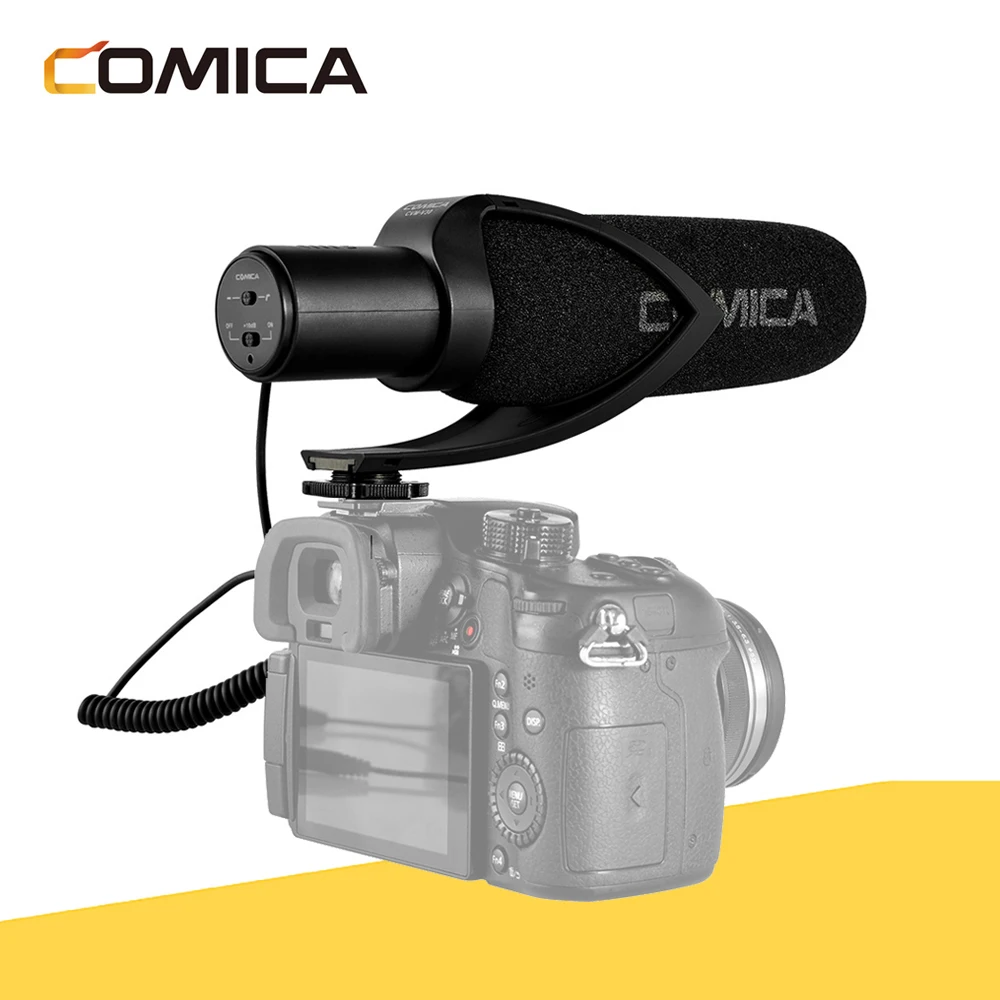 

Comica CVM-V30 PRO Super-cardioid Condenser Microphone Shotgun Mic for DSLR Camera Camcorder Interview Conference Recording
