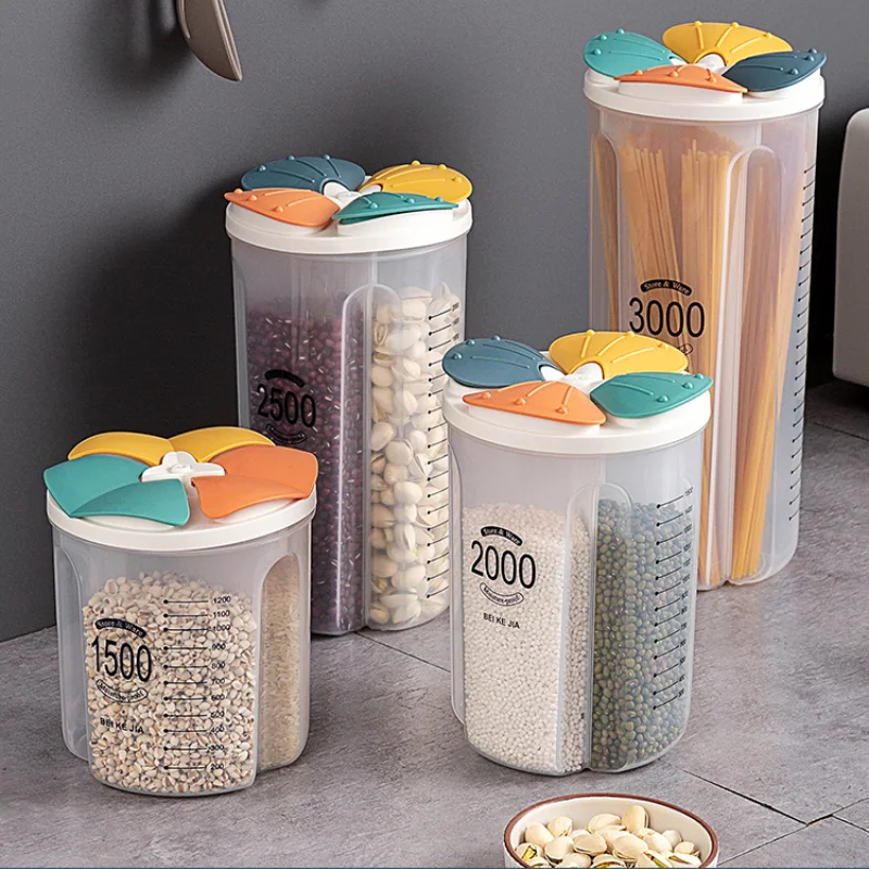 

Kitchen Food Grade Beans Airtight Jar Plastic Large Moisture-proof Noodle Storage Box Grain Tank Oatmeal Dispenser Jars