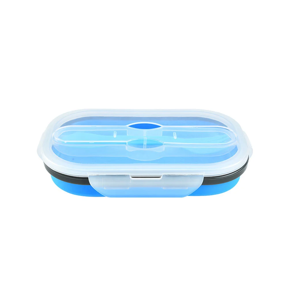 

Silicone Food Box Foldable Bento Box Portable Food Holder Students Lunch Holder