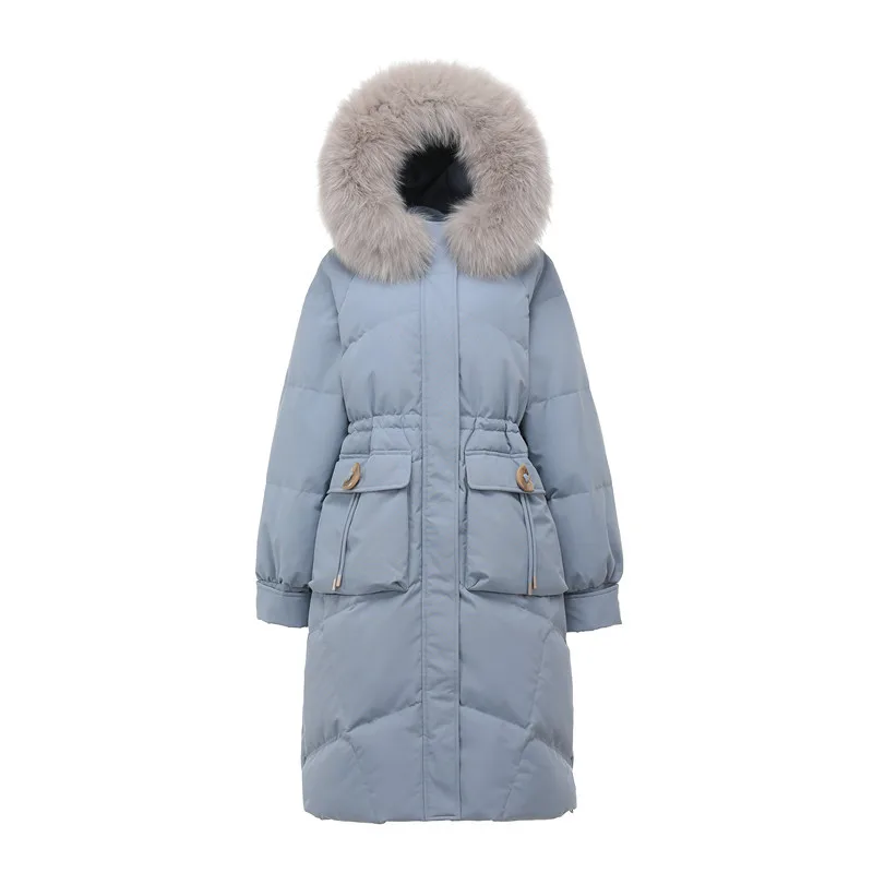 2022 New Korean Version Knee Length Loose Cotton Padded Jacket for Women Winter Jacket Women