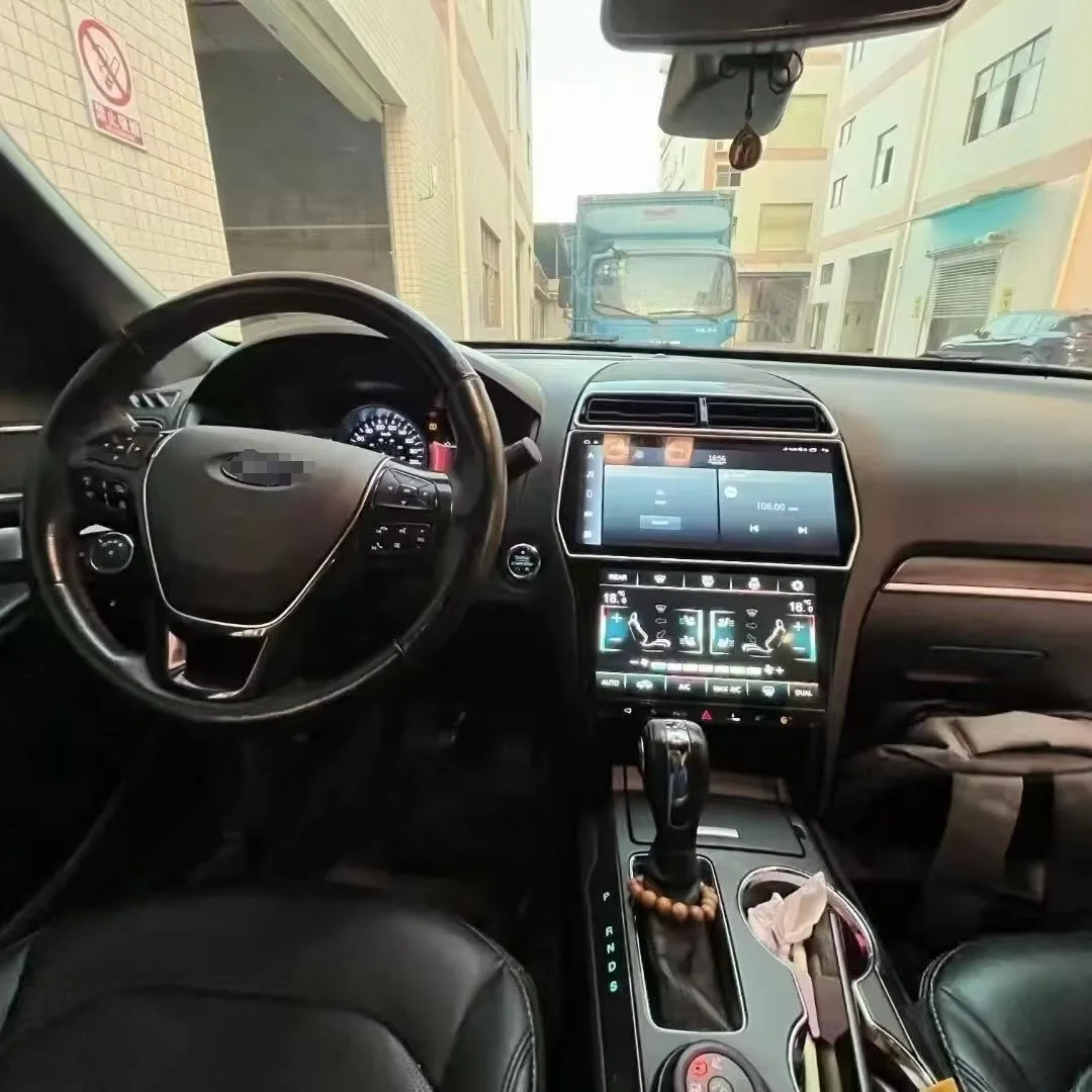 Фото Недавно обновленный автомобильный радиоприемник с двумя экранами Android 13.0 Ford Explorer 2011-2019, DVD-мультимедийный видеоплеер, стерео автомобильная GPS-навигация №5