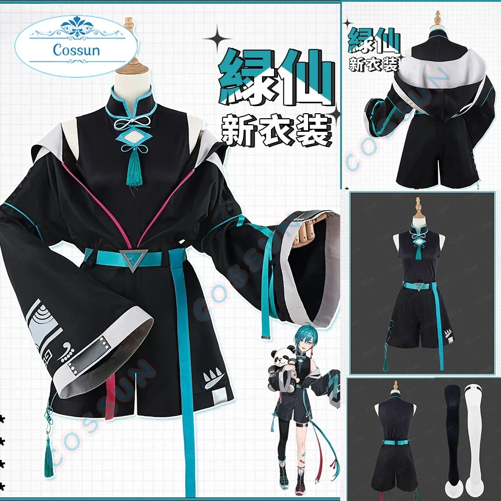 Костюм для косплея Vtuber Ryushen костюм аниме нейьянжи женское платье наряды черное
