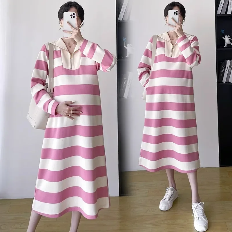 Раннее осеннее платье больших размеров для беременных женская одежда стильная