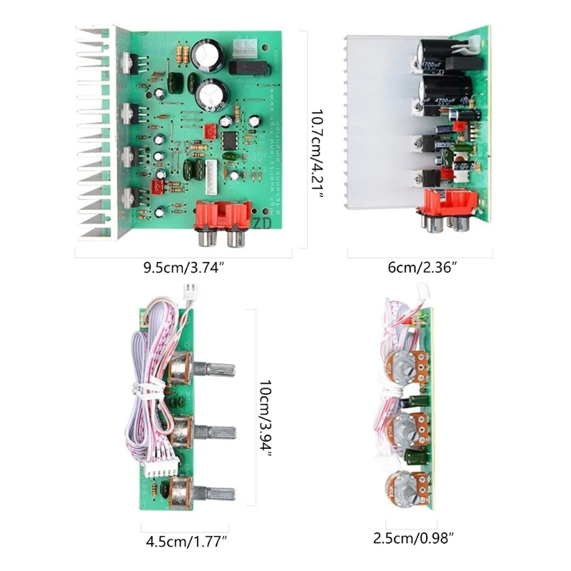 DX-418 2 1-канальный цифровой усилитель сабвуфера DC12-15V 60Wx3 Плата цифрового усилителя