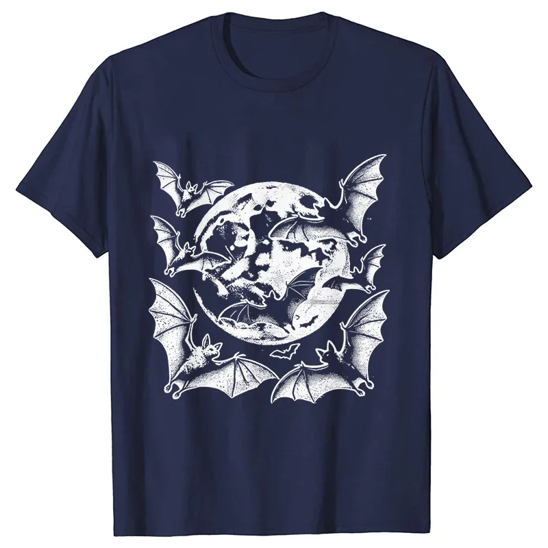 Футболка Moon Bats Y2k для мужчин винтажный стиль футболка с летучей мышью