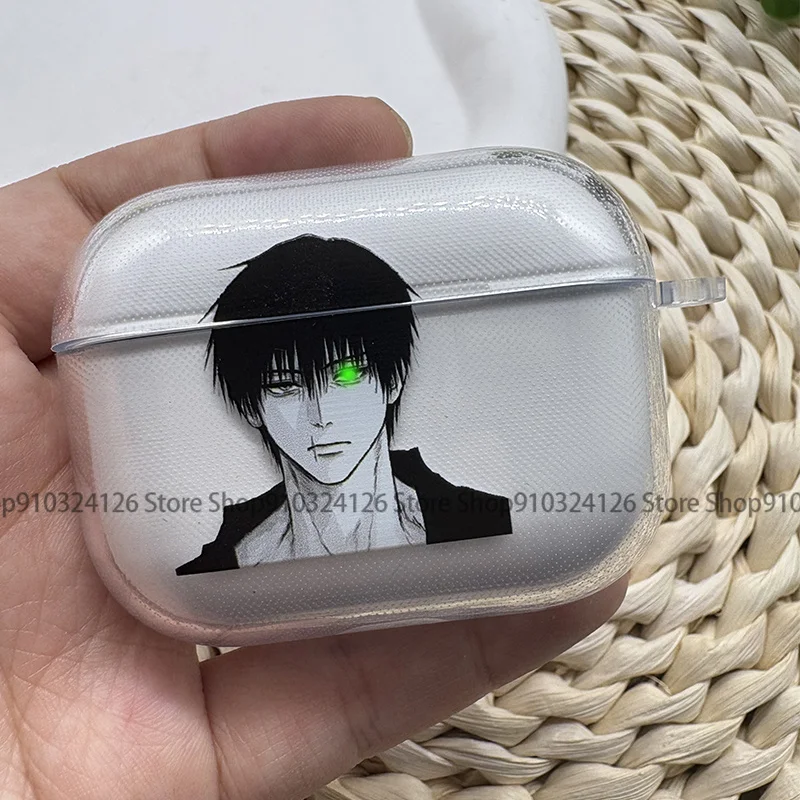 Фото Чехол для наушников в стиле аниме Jujutsu Kaisen Fushiguro Touji для AirPods 4, 3, 1, 2 поколения, защитный чехол для AirPods Pro3, Pro Cover №1