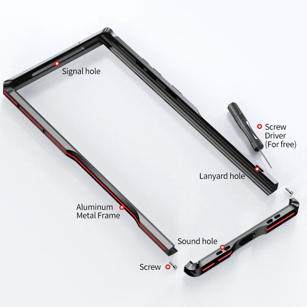 Ceny Oryginalna Metalowa Rama LUPHIE Do Samsung Galaxy S22 Ultra Zderzak S21 Plus Obudowa Aluminiowa Osłona Ochronna Skóra S22 +