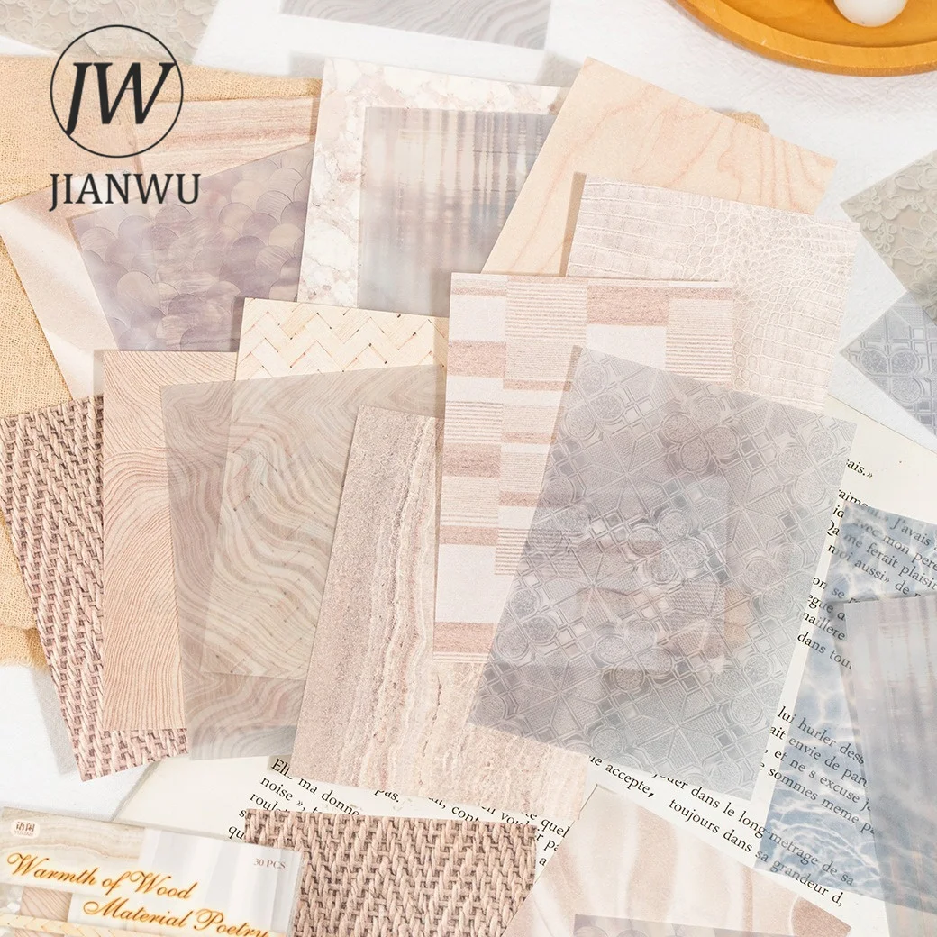 Фото Бумага для скрапбукинга JIANWU с винтажным эффектом размытия и текстурой пейзажа, для творчества, DIY, джанк-журналов и канцелярских принадлежностей №2