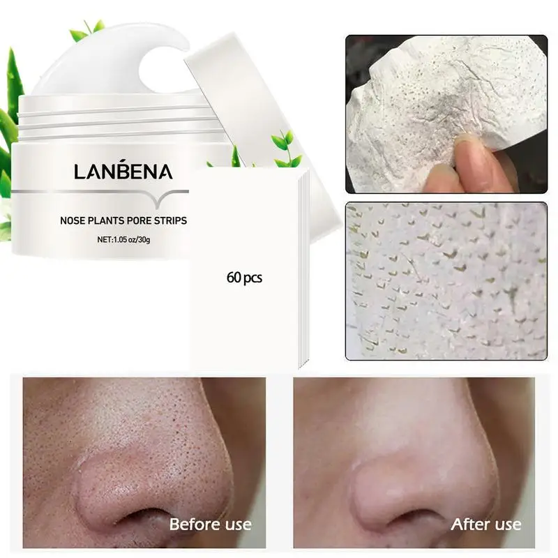 

Blackhead Remover Nose Mask Pore Strip Black Mask Maintain Moisture Peeling Acne Black Head Strip Nose Deep Cleansing Skin Care