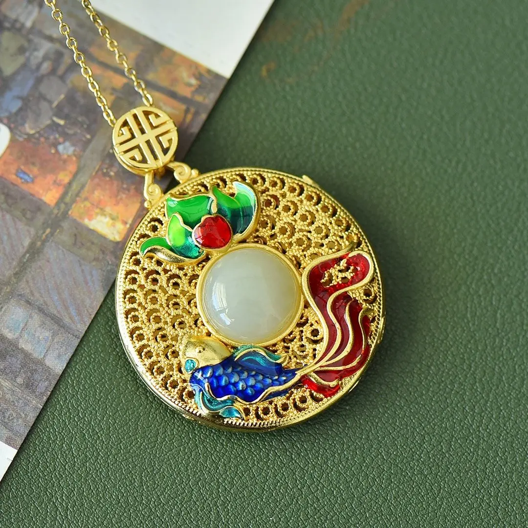 Женский кулон Yuyue Longmen с белым нефритом