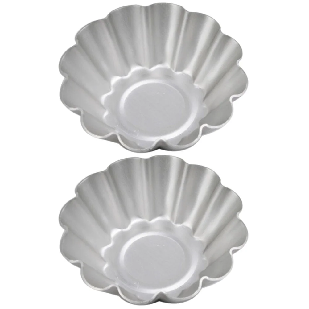 

2Pcs Aluminium Alloy Egg Tart Mold Premium Jelly Mold Cake Baking Molds