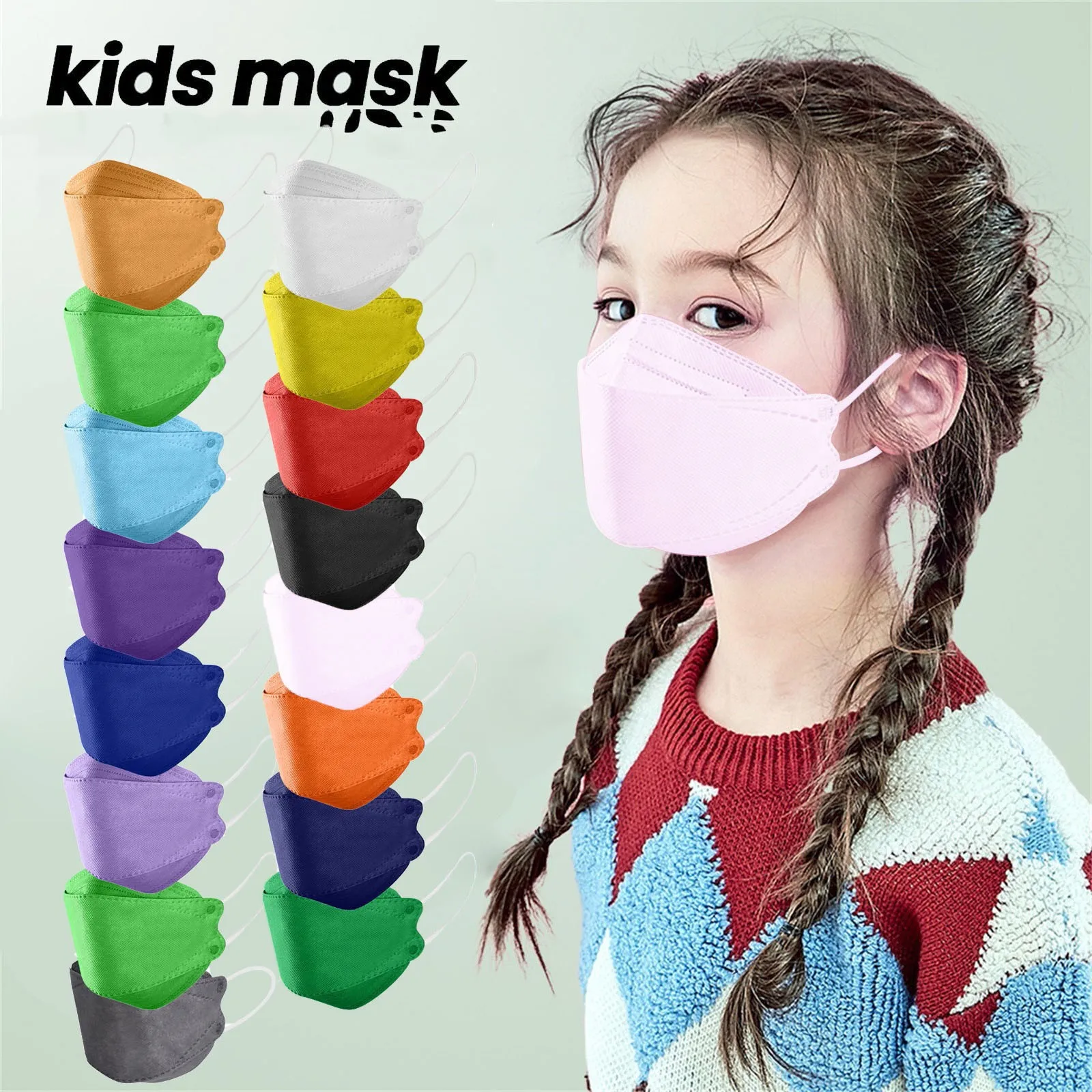 

Children's Outdoor Mask Droplet And Haze Prevention Fish Non Woven Face Mask Mascarillas Quirurgicas Homologadas colors Mask