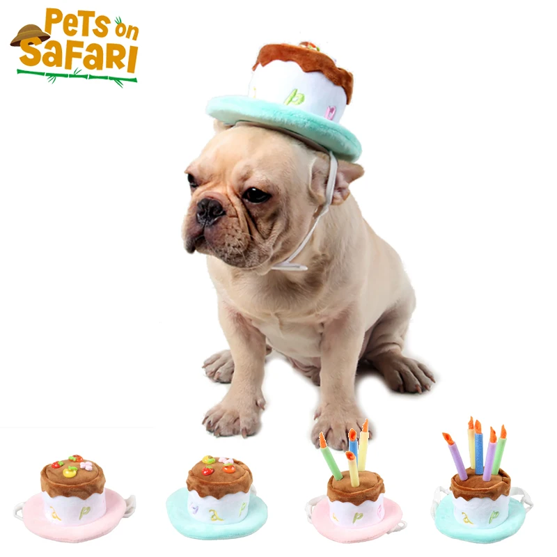 

Шляпа для домашних животных, кошек, котят, шапка в форме торта на день рождения, головной убор для щенка, фестивавечерние собаки, фрукта, торт...