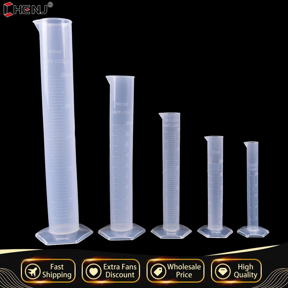 

100ml Plastic Measuring Cylinder Graduated Cylinder Laboratory Test Graduated Tube tool Affordable Chemistry Set