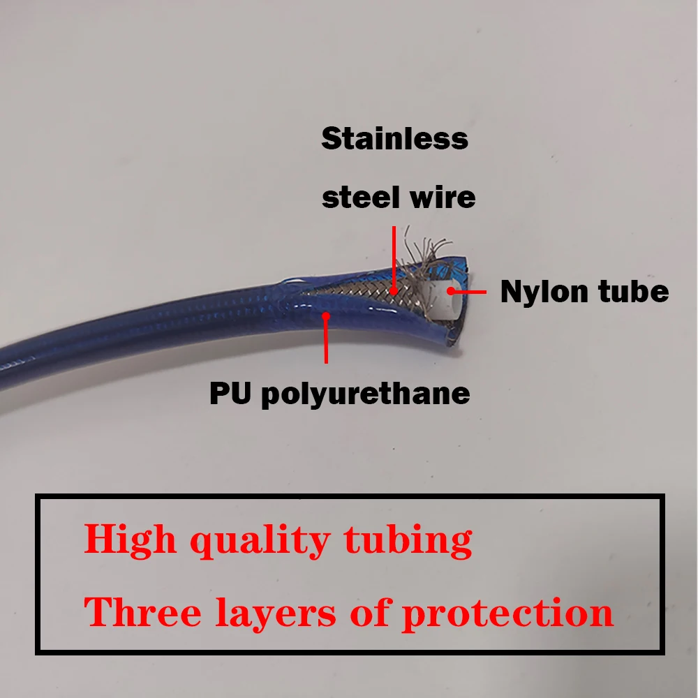Синий 90-90 градусов мотоцикл Байк Плетеная линия Тормозной шланг Сцепление