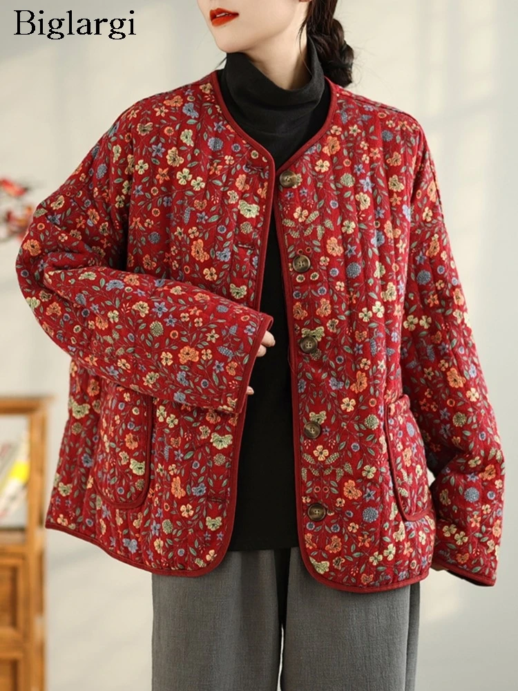 Стеганое хлопковое зимнее пальто большого размера женские модные куртки с