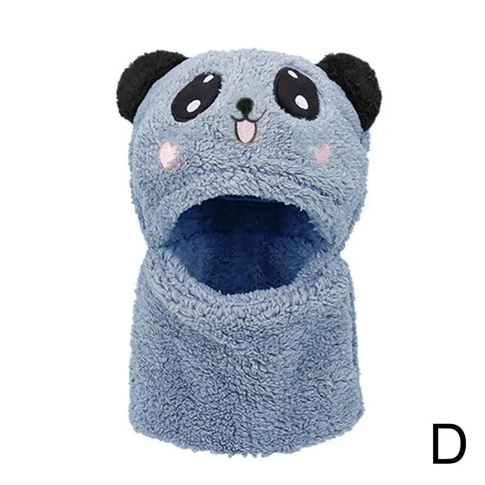 Детский мультяшный двухслойный шарф шапка на осень и зиму Милая теплая для детей