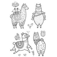 cute alpaca cutting dies clear stamps scrapbooking crafts decorate photo album embossing cards making new