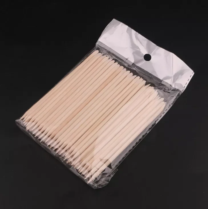 

2022NEW 200pcs/set 100pcs/set Orange Women Lady Double End Nail Art Wood Stick Cuticle Pusher Remover Pedicure Manicure Tool Set