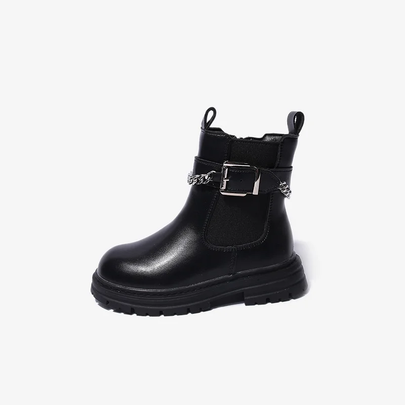 

CNFSNJ 2022 New autumn winter children Cotton fashion boots casual comfortable kids girls leather shoes 27-37 plush sneakers