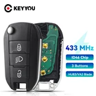 Пульт дистанционного управления KEYYOU для Peugeot 208 2008 301 308 5008 508 для C4 Cactus 2014 + Hella HU83VA2 434 МГц