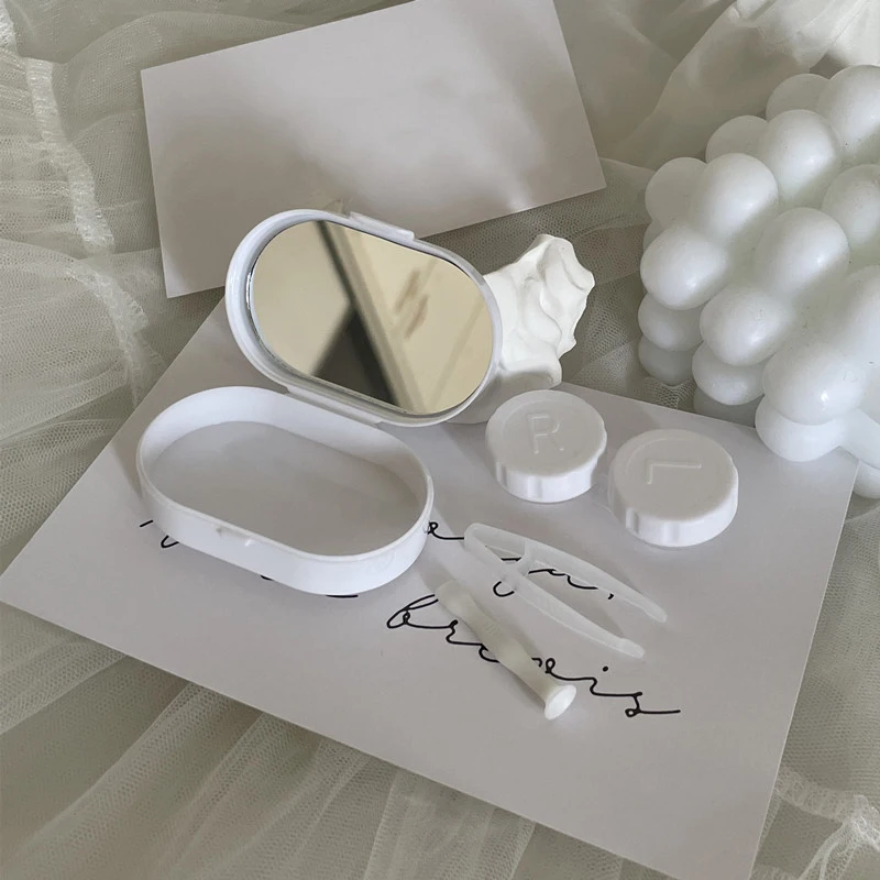 Матовые конфетные цветные женские Мини-контактные линзы фотоемкость для