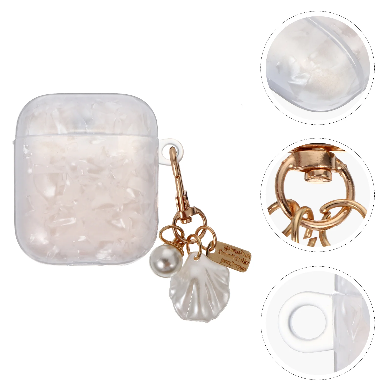 

Wireless Headphone Case Keychain Earphone Shell Compatible for Airpods 1/2