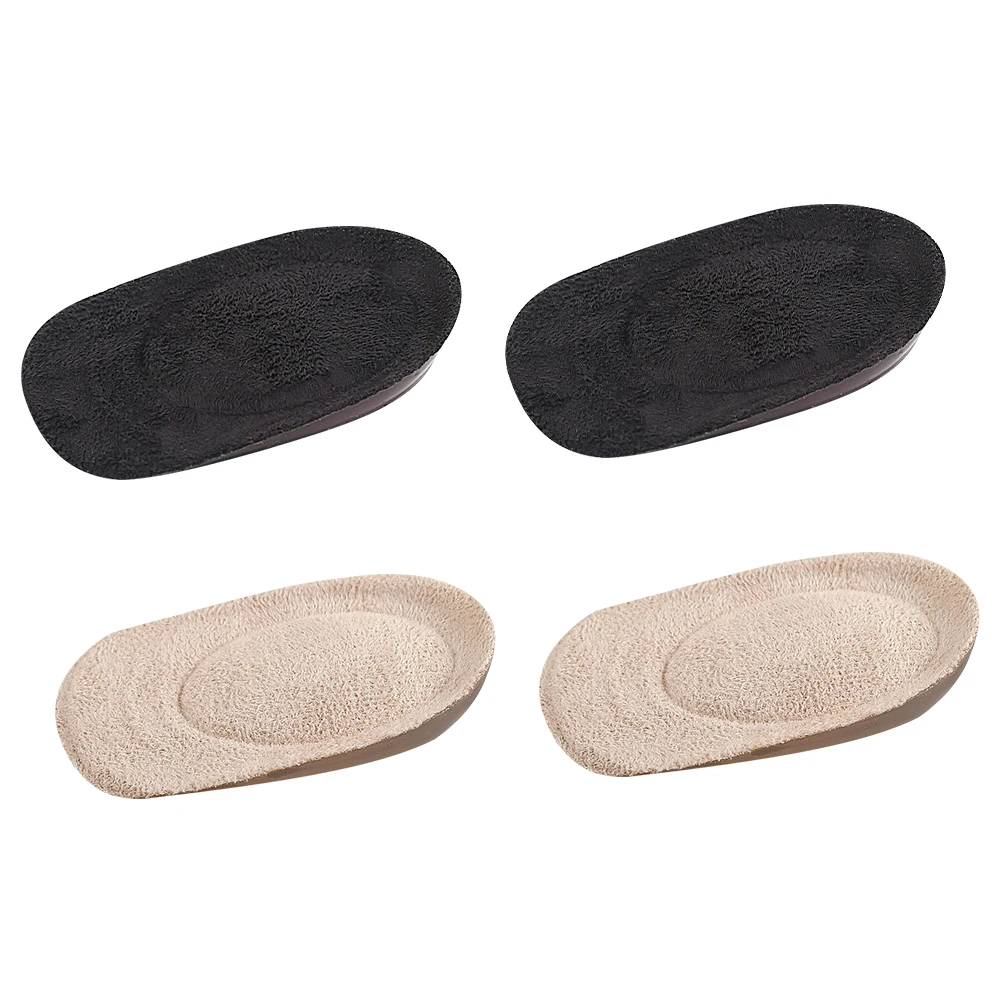 

2pairs Pain Relief Heel Lift Shock Absorption Shoe Pads Gel Half Insert Washable Plantar Fasciitis Invisible Men Women Reusable