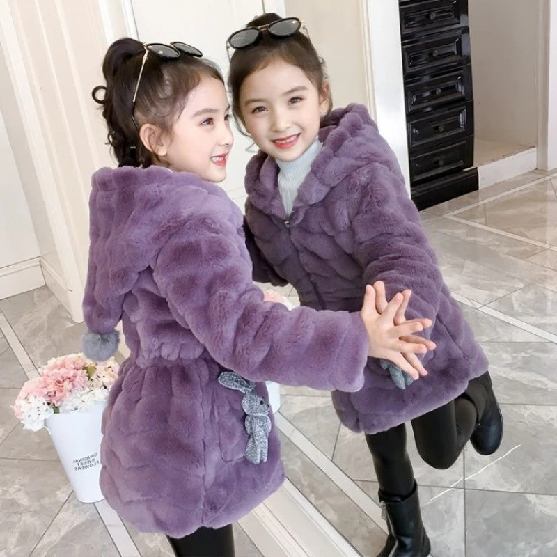 

Big Size Teenager Winter Keep Warm Girls Jacket Long Style Hooded Windbreaker Coat for Kids Children Christmas Outerwear 12 13Y