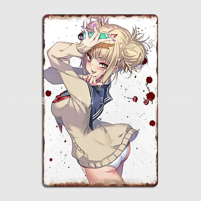 

Химико Тога мой герой аниме постер металлические фототаблички под заказ паб табличка для бара постер