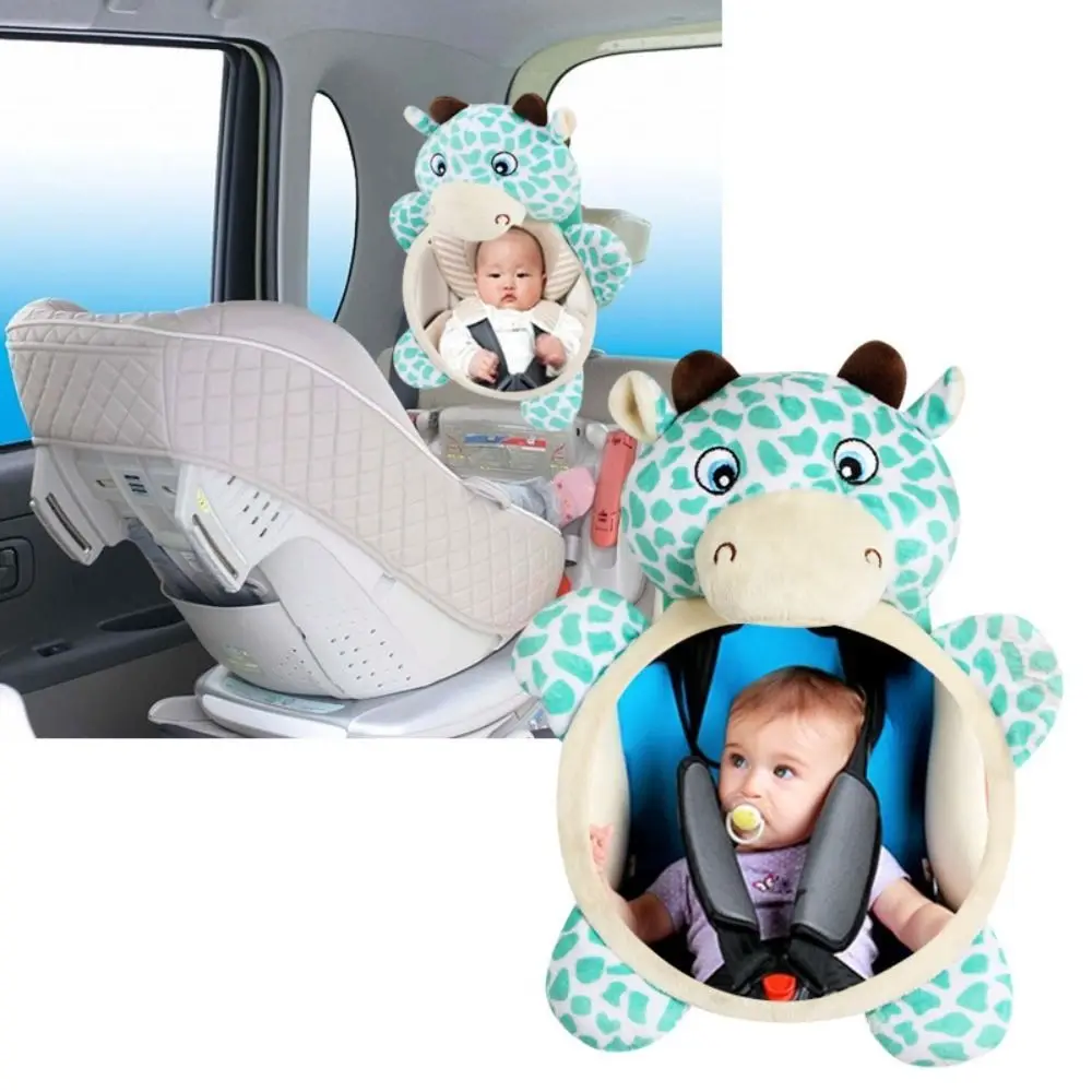 

Plush 0-3 years old Baby Rear Facing Mirrors Car Baby Mirror Car Safety for Kids Back Seat Headrest Rearview Mirror