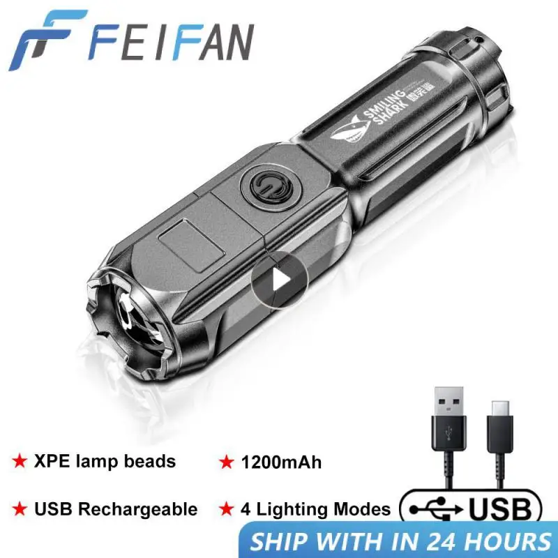 

Flashlight Strong Light Multi-function LED Glare Flashlight Zoom Torch USB Charging Portable Hand Lamp For Outdoor Camping Car
