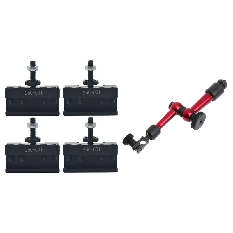 M5 Universal Flexible Magnetic Metal Base Holder Stand With 4PC SETS 250-001 0XA Quick Change Tool