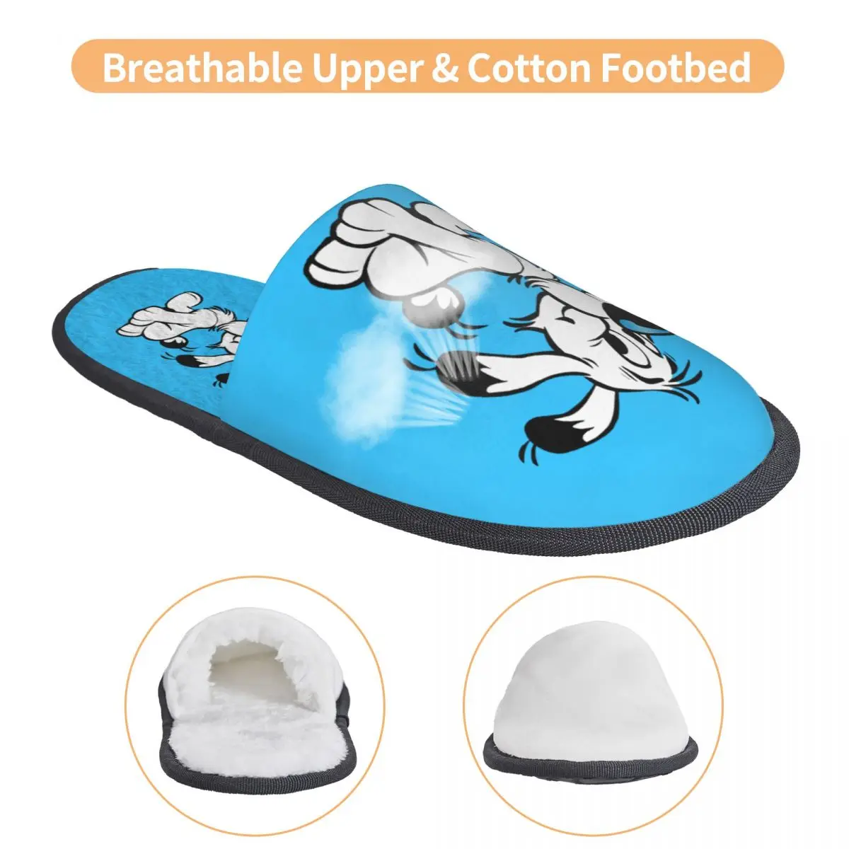 Удобные тапочки из пены с эффектом памяти Астерикс и Обеликс на заказ женские