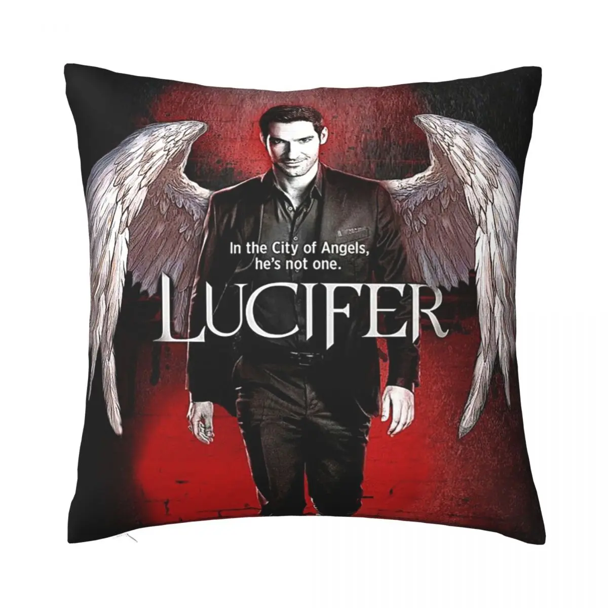 

Чехол-наволочка Lucifer с рисунком, рабочая Подушка, подарок, Tom Ellis, наволочка-подушка с подвеской, домашний квадратный 45*45 см