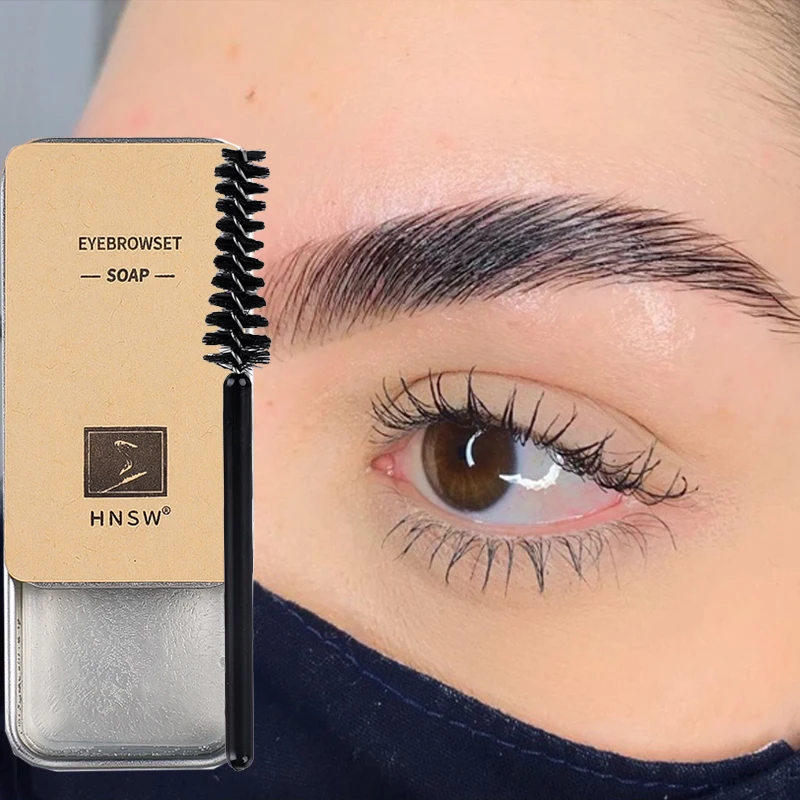 

1PC Eyebrow Styling Gel Brows Wax Sculpt Soap Waterproof Long-Lasting 3D Feathery Wild Brow Styling Easy To Wear Makeup Eyebrow