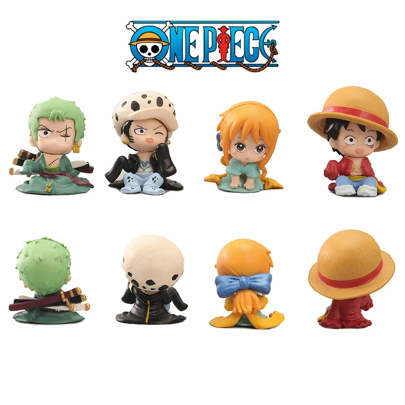 

Аниме Фигурка обезьянки D Luffy Roronoa Zoro, 4 см, кавайные игрушки Q, Фигурное украшение автомобиля, фигурка из ПВХ