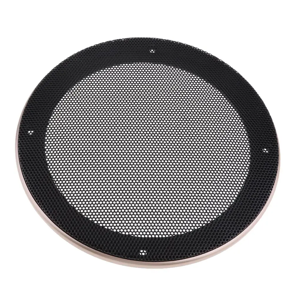 

6.5Inch Replacement Round Speaker Protective Mesh Cover Case With 4 Pcs Screws Champagne