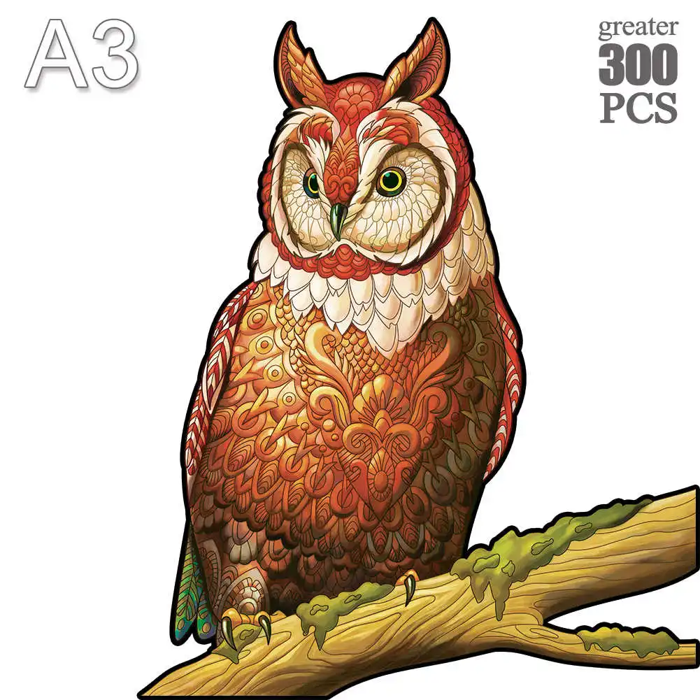 Пазлы деревянные в виде животных для взрослых и детей 300 шт. | Игрушки хобби