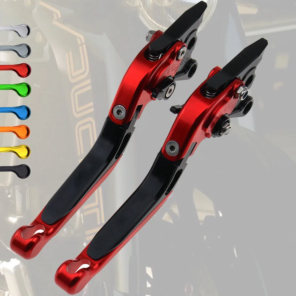Фото Для мотоциклов Ducati 750 900 1000 SS 748 996 998 S R ST4 ST3 GT1000: Отличные регулируемые рычаги тормоза и сцепления с ЧПУ №1