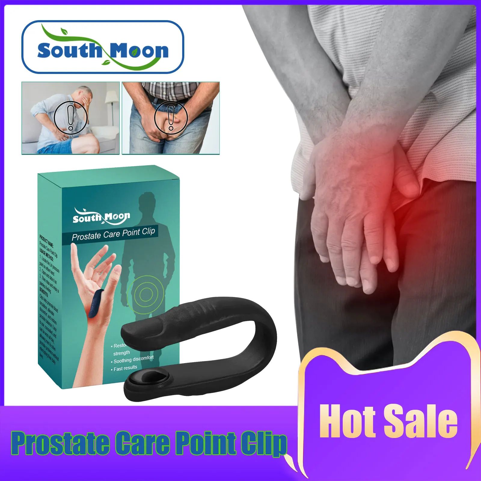 

Prostate Care Point Clip Strengthen Kidney for Man Health Treat Frequent Urination Relief Urethritis Prostatitis Treatment Clip