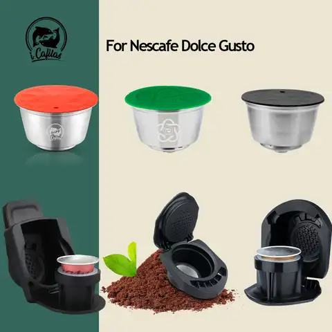 Icafilas многоразовые кофейные капсулы для Nescafe Dolce Gusto фильтр из нержавеющей стали капсула многоразового использования адаптер для кофе капсул...