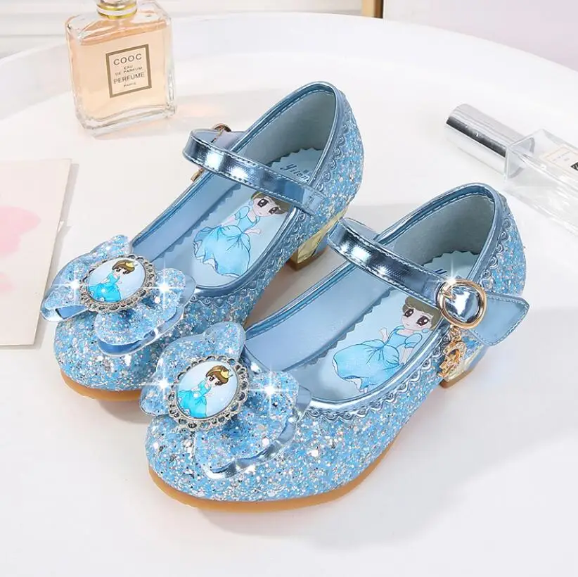 

Children Leather Sandals Child High Heels Girls Princess Autumn Dance Performance Shoes Chaussure Enfants Party Shoes Size 24-36