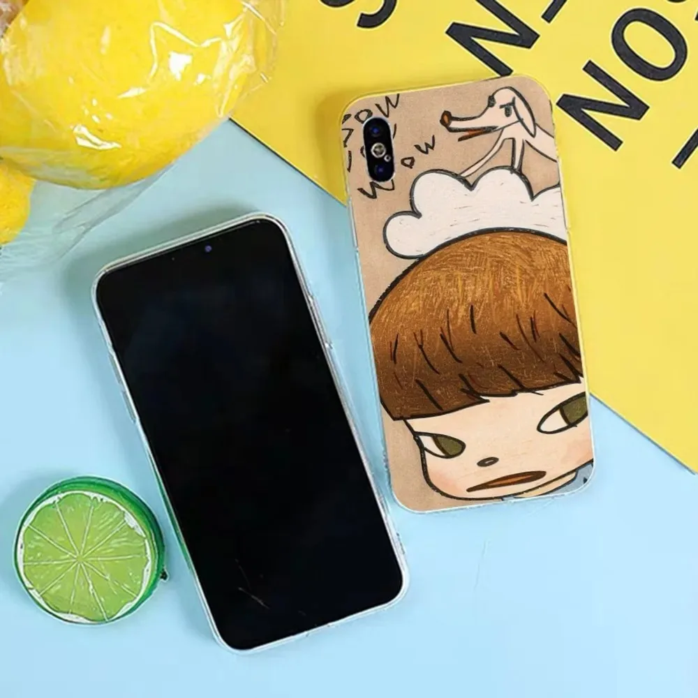 Фото Yoshitomo Nara чехол для телефона Samsung Galaxy S10 S20 S21 S22 S23 S24 FE Plus Ultra Note 20, силиконовый черный мягкий чехол №5
