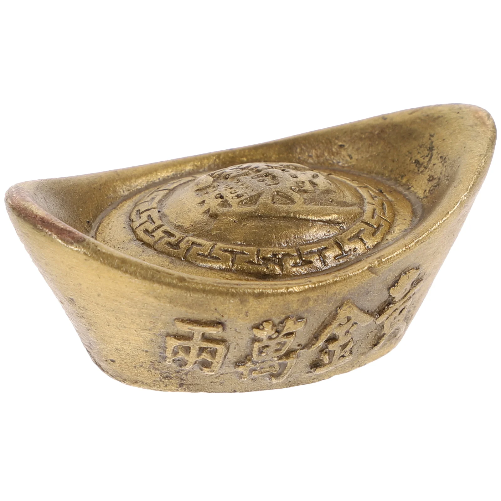 

Ingot Chinese Wealth Gold Yuan Bao Ingots Lucky Statue Money Golden Luck Ornament Decor Figurine Fortune Decoration Ancient Tone