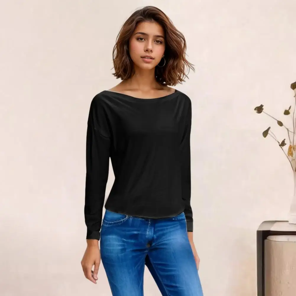 Женский элегантный пуловер топы мягкий эластичный тканевый топ с косым