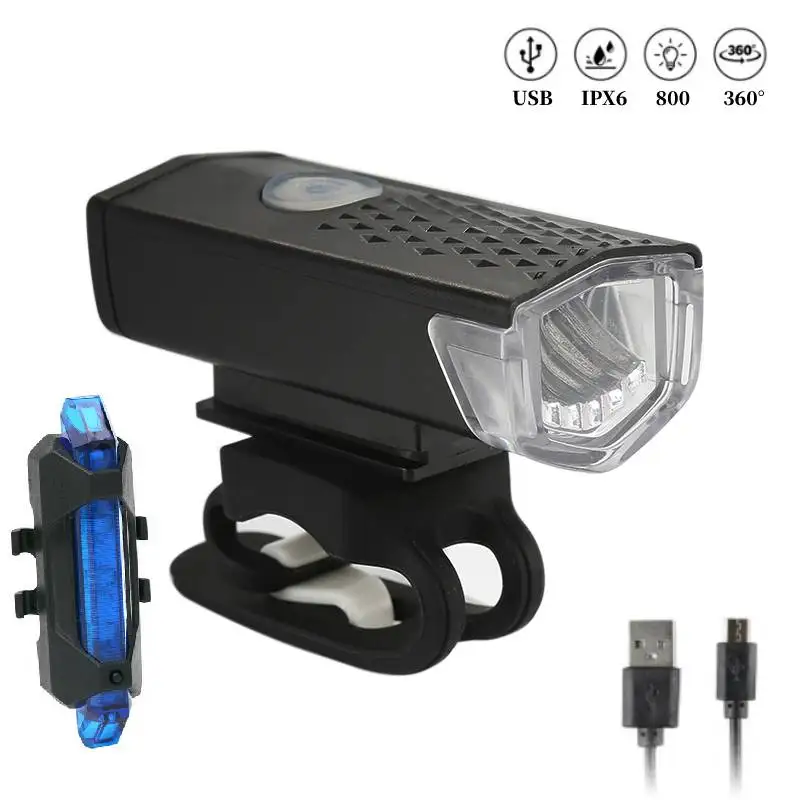 

Bicycle Light USB Rechargeable Set Mountain Cycle Front Back Rear Taillight Waterproof Bicycle Lamp Ciclismo Bike Accessories