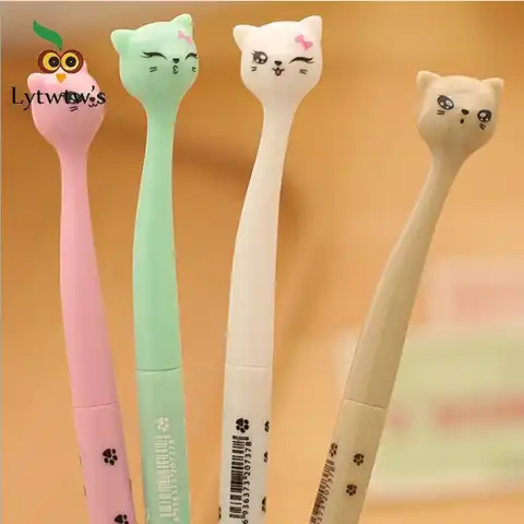 1 Pieces Lytwtw's Korea Stationery Korean Cute Cat Gel Pens Girls Kawaii